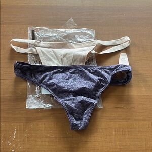 Purple and Cream Bikini Briefs